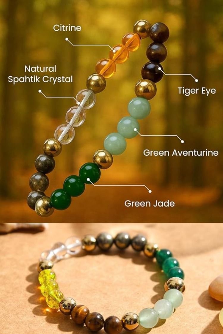 Dhani Yog Crystal Bracelet for Wealth & Prosperity - Rudraksham0mDhani Yog Crystal Bracelet for Wealth & ProsperityRudraksham0m