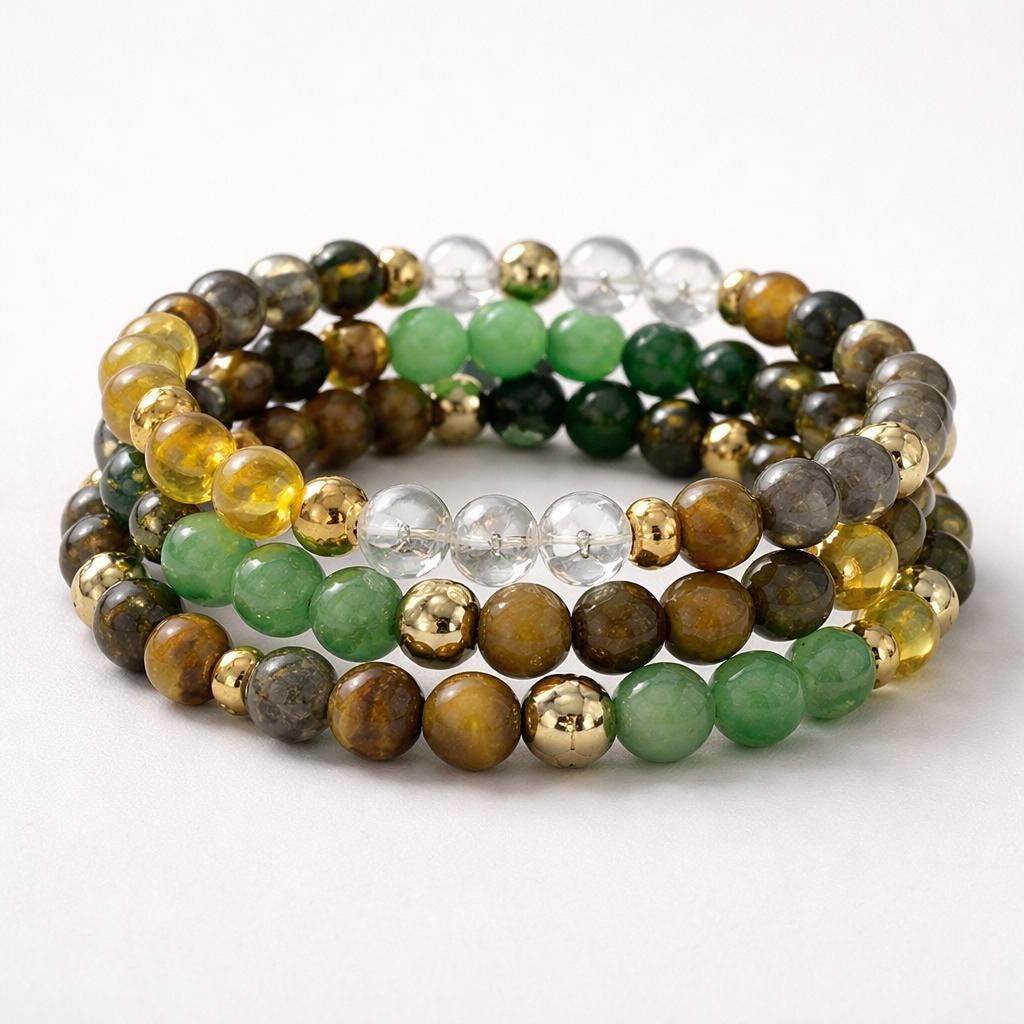 Dhani Yog Crystal Bracelet for Wealth & Prosperity - Rudraksham0mDhani Yog Crystal Bracelet for Wealth & ProsperityRudraksham0m