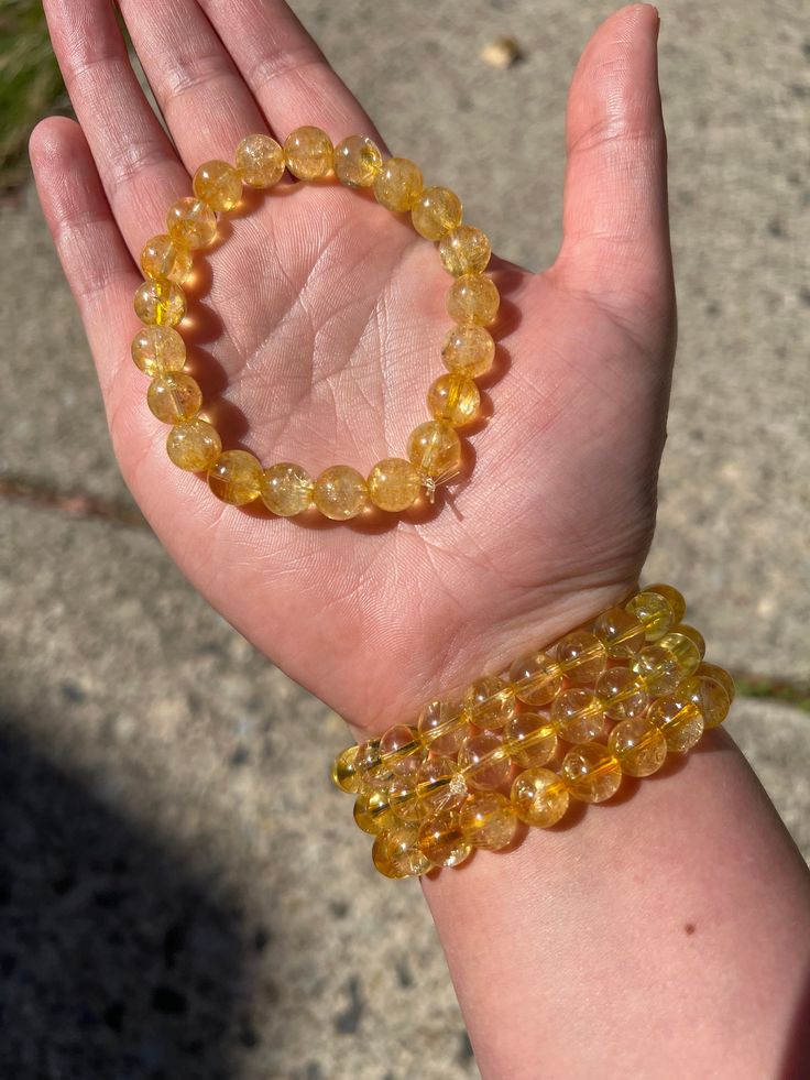 Natural Citrine Crystal Abundance Bracelet - Rudraksham0mNatural Citrine Crystal Abundance BraceletRudraksham0m