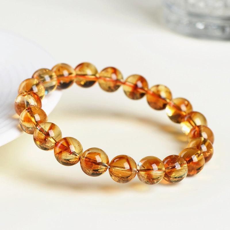 Natural Citrine Crystal Abundance Bracelet - Rudraksham0mNatural Citrine Crystal Abundance BraceletRudraksham0m