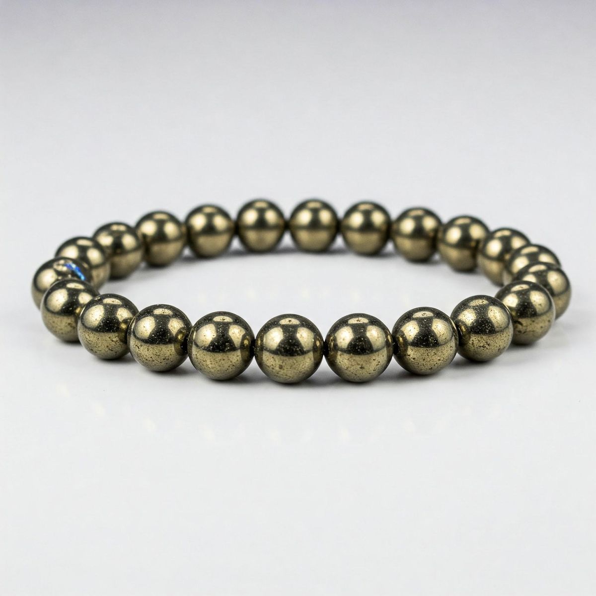 Natural Pyrite Crystal Wealth & Protection Bracelet - Rudraksham0mNatural Pyrite Crystal Wealth & Protection BraceletRudraksham0m