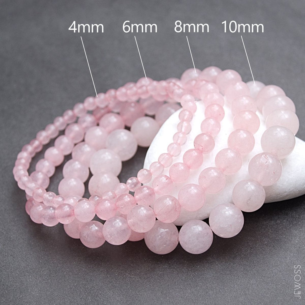 Natural Rose Quartz Crystal Love & Healing Bracelet - Rudraksham0mNatural Rose Quartz Crystal Love & Healing BraceletRudraksham0m