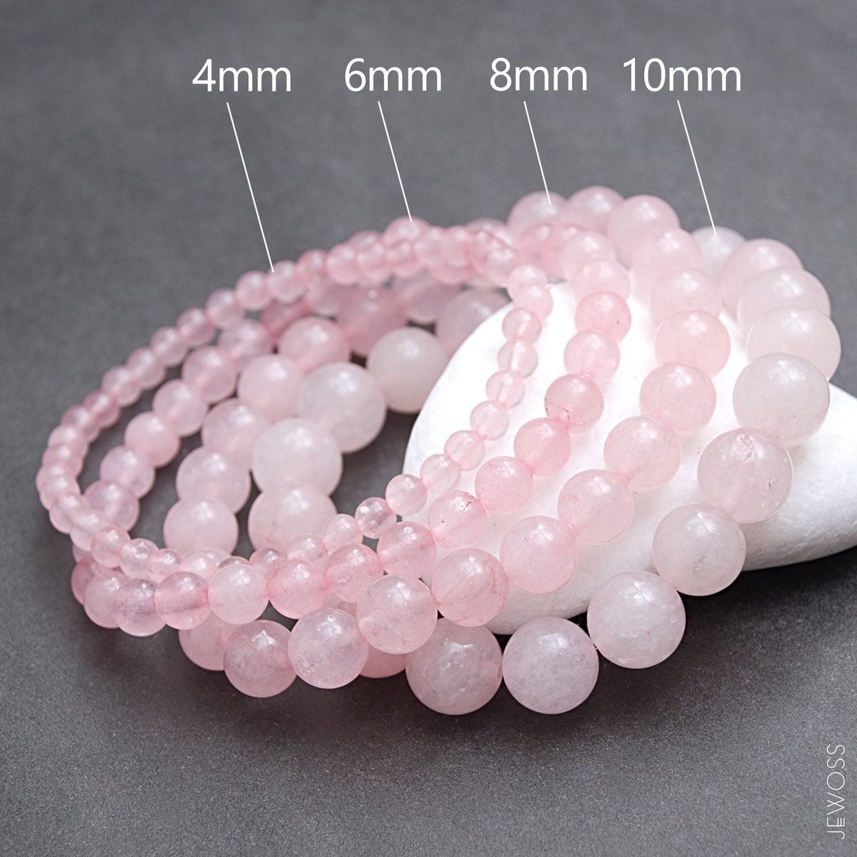 Natural Rose Quartz Crystal Love & Healing Bracelet - Rudraksham0mNatural Rose Quartz Crystal Love & Healing BraceletRudraksham0m